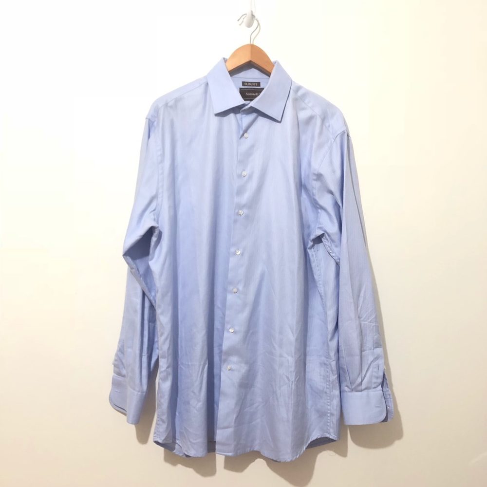 Santorelli slim fit 17/xl dress shirt! DesignerB17